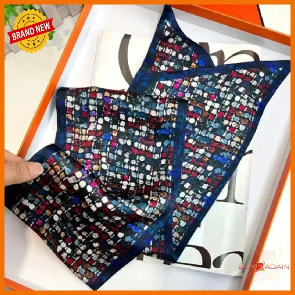 100% Mulberry Silk Scarf Hair Wrap Headband Handbag Accessory Necktie